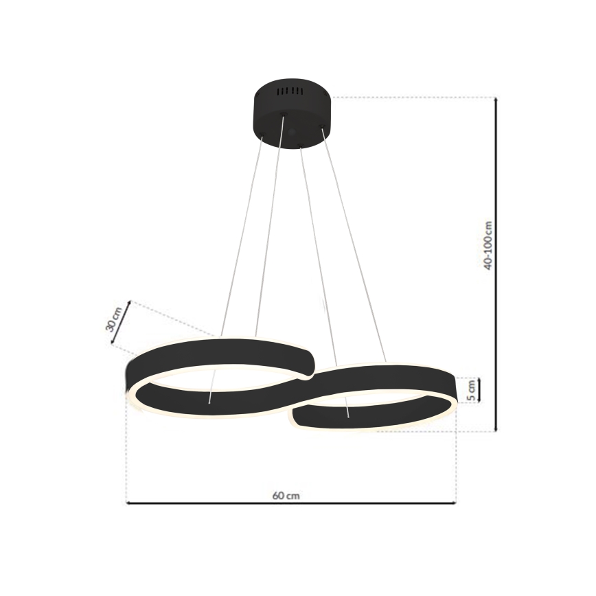 Suspension fil INFINITY LED/50W/230V