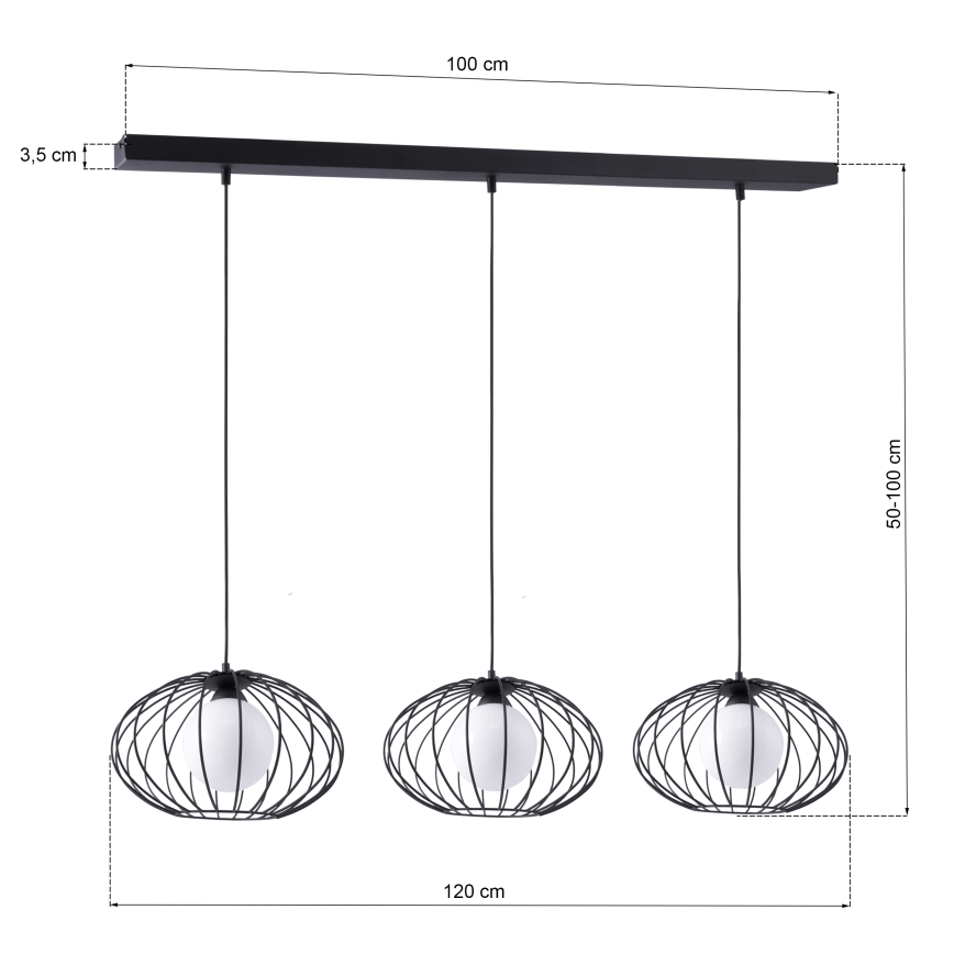 Suspension fil KRONOS 3xE14/40W/230V