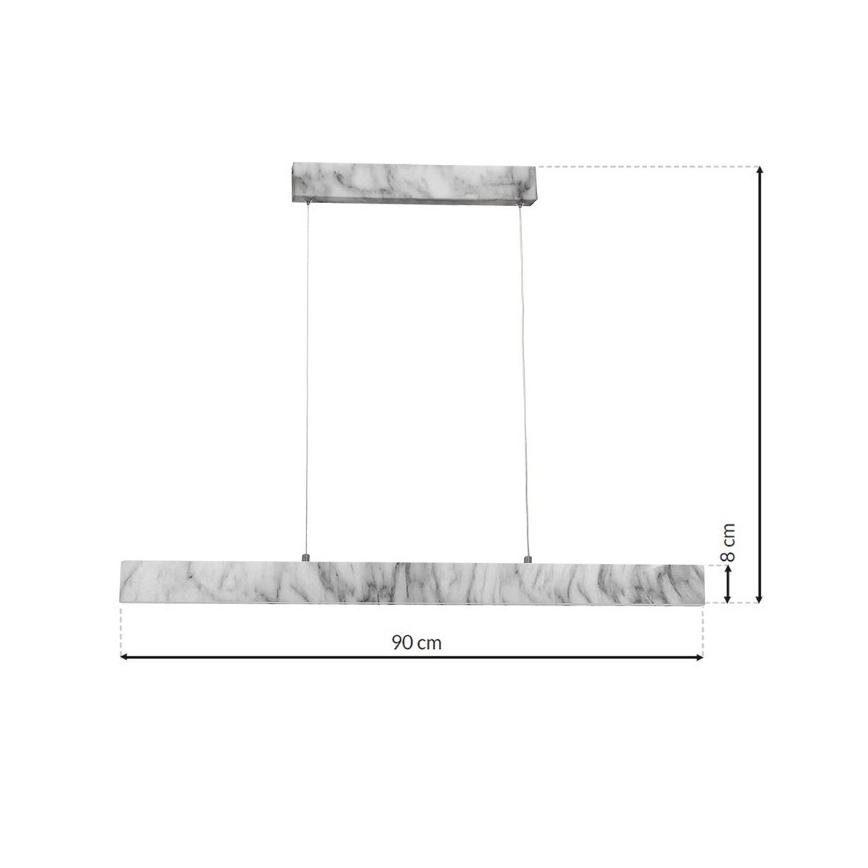 Suspension fil LED PIERCE LED/18W/230V blanc/gris