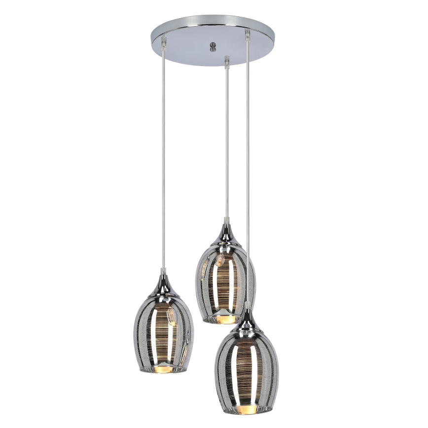Suspension fil MARINA 3xE27/60W/230V