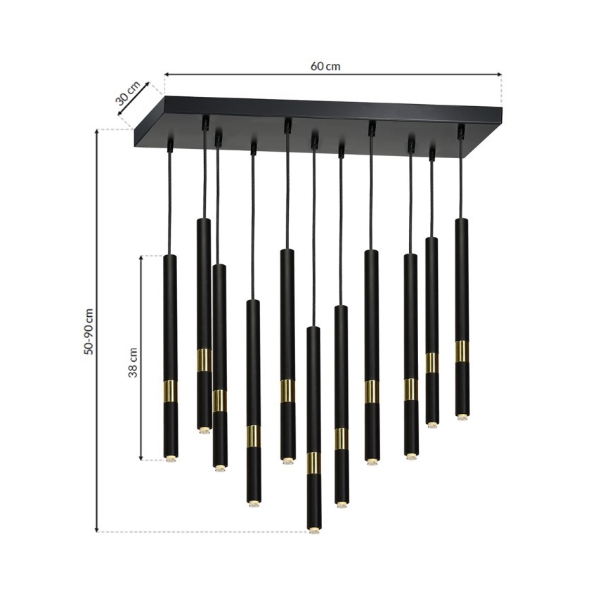 Suspension fil MONZA 11xG9 / 7W / 230V