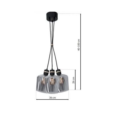 Suspension fil RICHMOND 3xE27/60W/230V