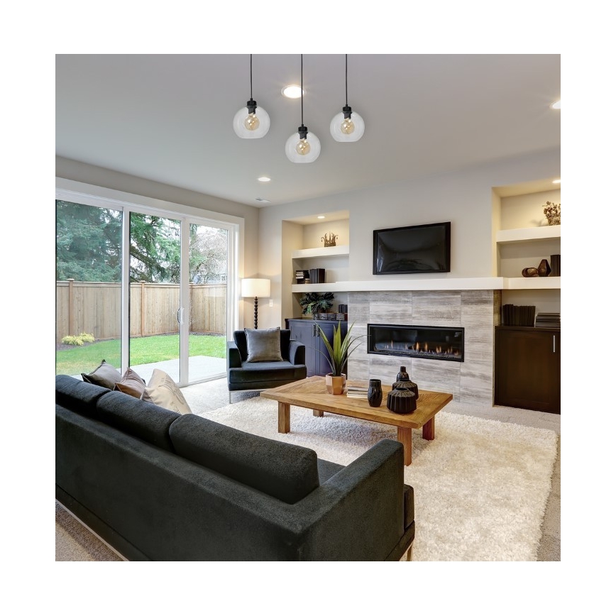 Suspension fil SOFIA 3xE27/60W/230V claire