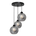 Suspension fil SOFIA 3xE27/60W/230V noir