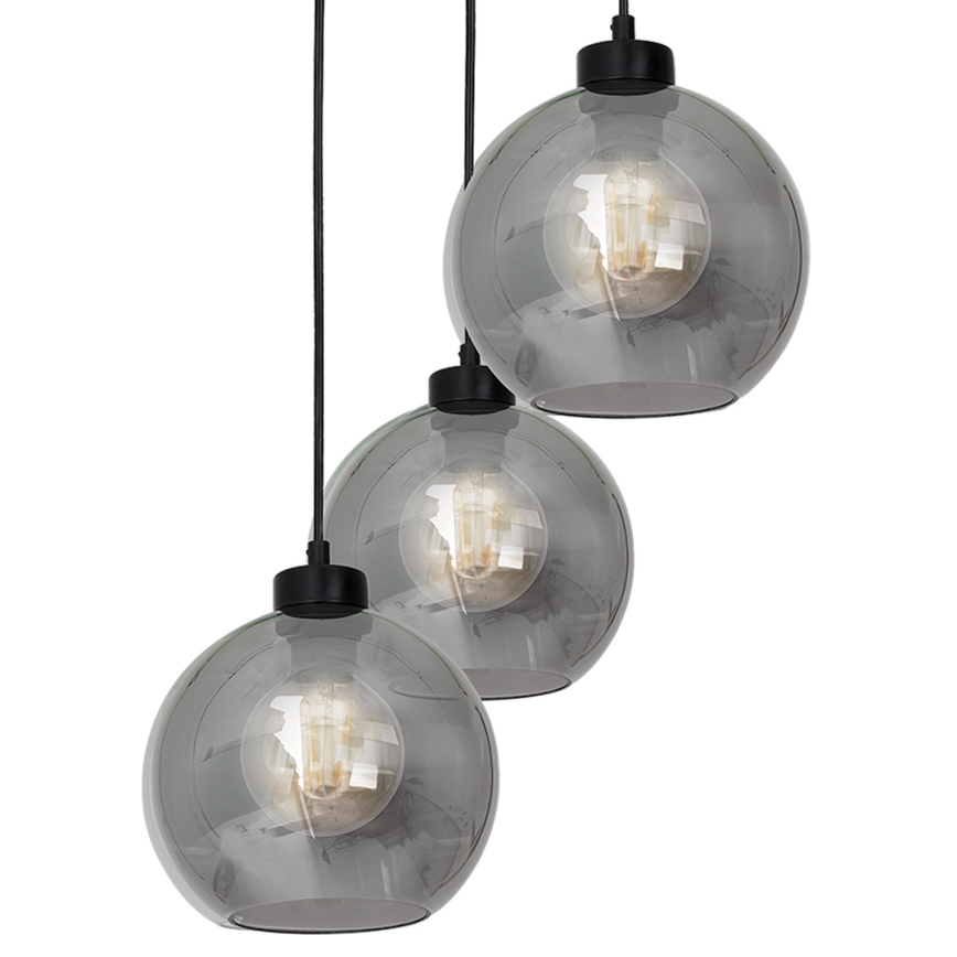 Suspension fil SOFIA 3xE27/60W/230V noir