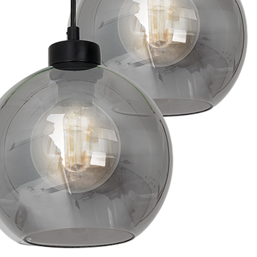 Suspension fil SOFIA 3xE27/60W/230V noir