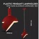 Suspension filaire 1xE14/60W/230V rouge