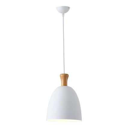 Suspension filaire 1xE27/15W/230V blanc d. 23 cm