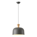 Suspension filaire 1xE27/15W/230V gris d. 27 cm