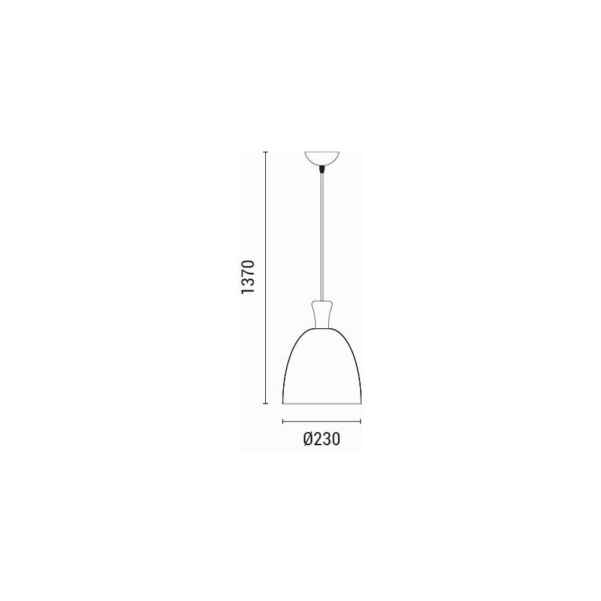 Suspension filaire 1xE27/15W/230V jaune d. 23 cm