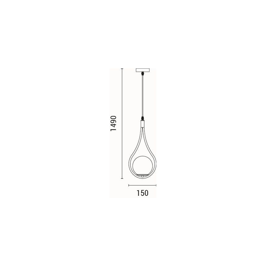 Suspension filaire 1xE27/15W/230V laiton