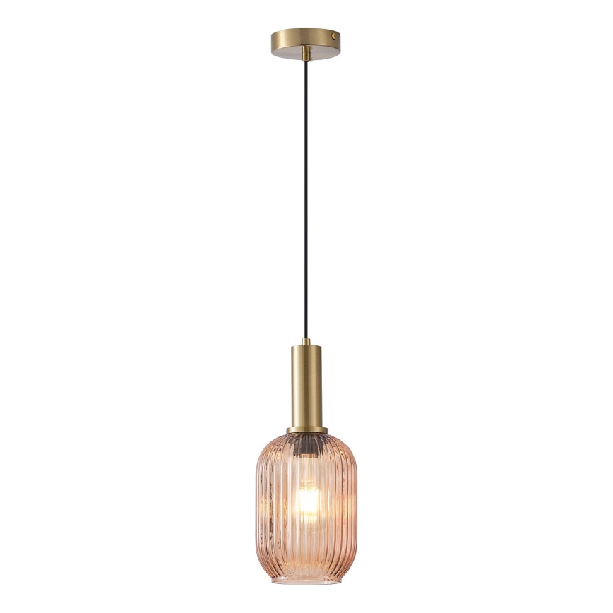 Suspension filaire 1xE27/15W/230V marron pr. 13 cm