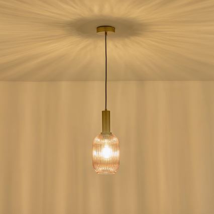 Suspension filaire 1xE27/15W/230V marron pr. 13 cm