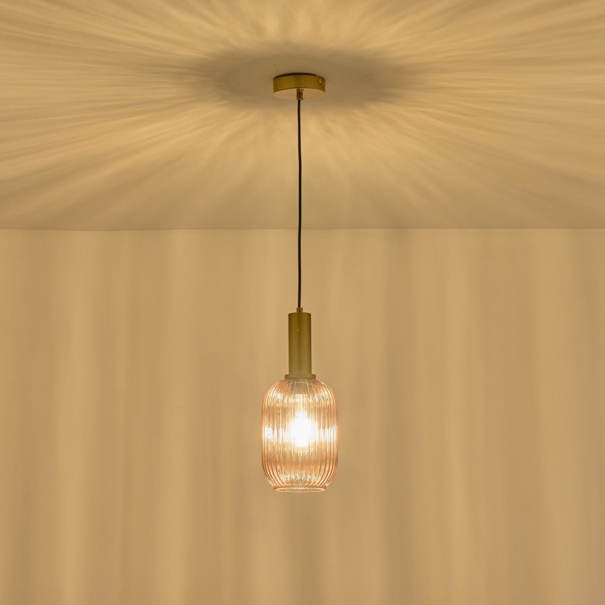 Suspension filaire 1xE27/15W/230V marron pr. 13 cm