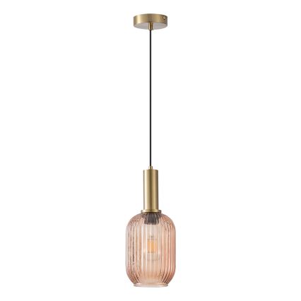 Suspension filaire 1xE27/15W/230V marron pr. 13 cm