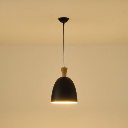 Suspension filaire 1xE27/15W/230V noir d. 23 cm