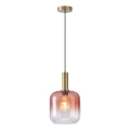 Suspension filaire 1xE27/15W/230V rouge/fumé d. 20 cm