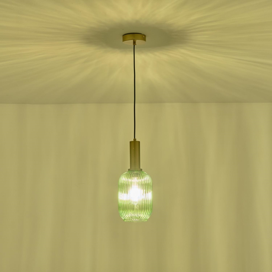 Suspension filaire 1xE27/15W/230V vert 13 cm