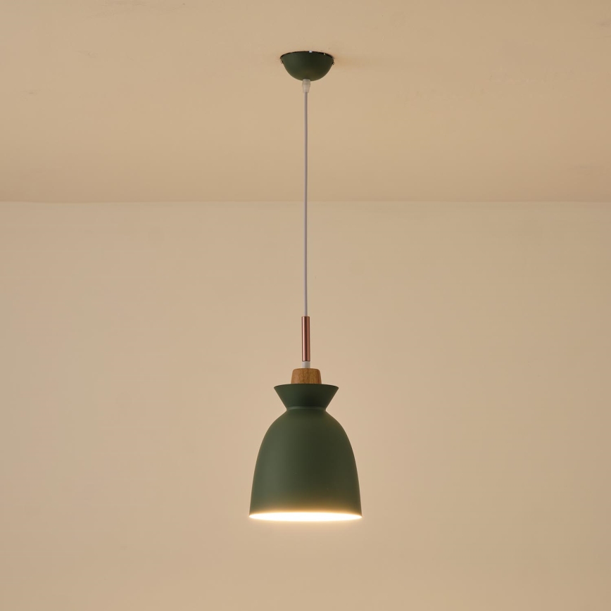 Suspension filaire 1xE27/15W/230V vert d. 19,5 cm