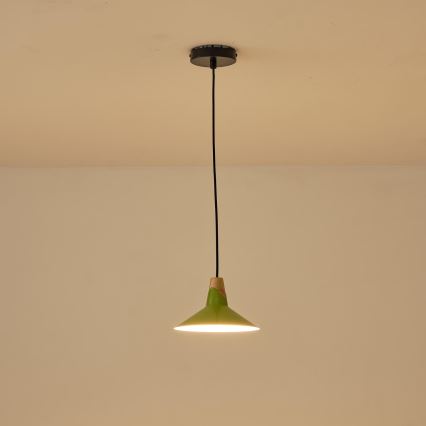 Suspension filaire 1xE27/15W/230V vert
