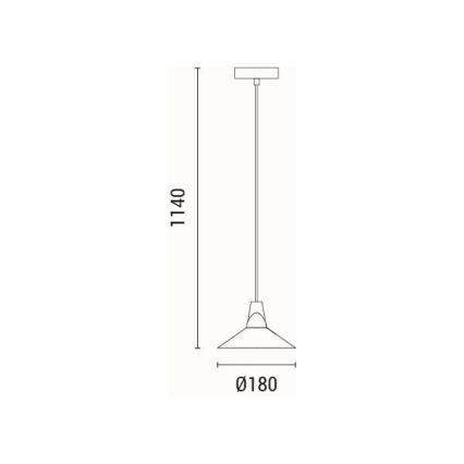 Suspension filaire 1xE27/15W/230V vert