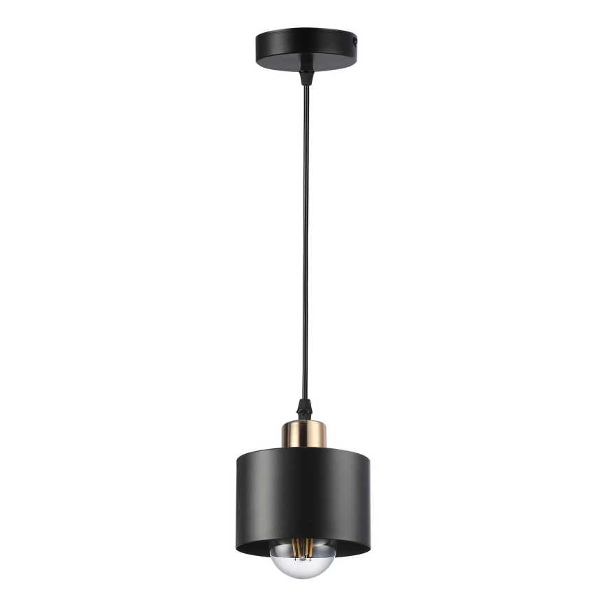 Suspension filaire 1xE27/35W/230V d. 12 cm noir/doré
