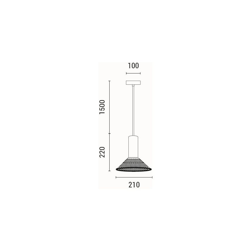 Suspension filaire 1xE27/40W/230V noir