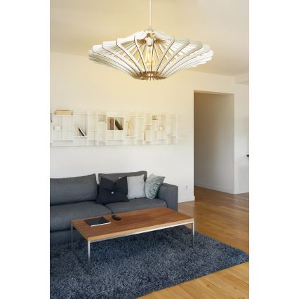 Suspension filaire 1xE27/60W/230V blanc d. 47 cm blanc