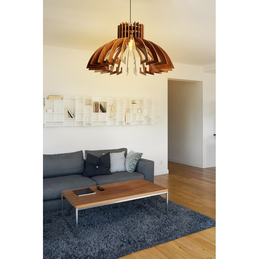 Suspension filaire 1xE27/60W/230V marron d. 39 cm