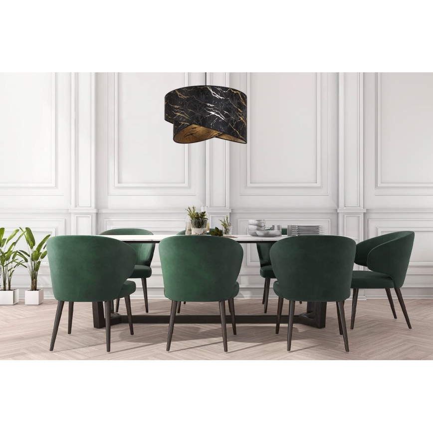 Suspension filaire 1xE27/60W/230V noir/doré