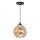 Suspension filaire 1xE27/60W/230V noir/fumé