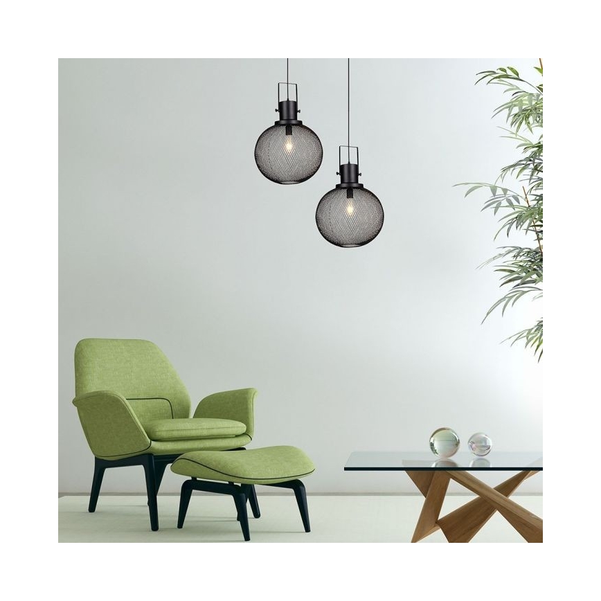 Suspension filaire 1xE27/60W/230V noir