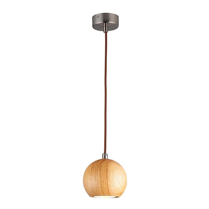 Suspension filaire 1xGU10/10W/230V frêne/bois massif marron