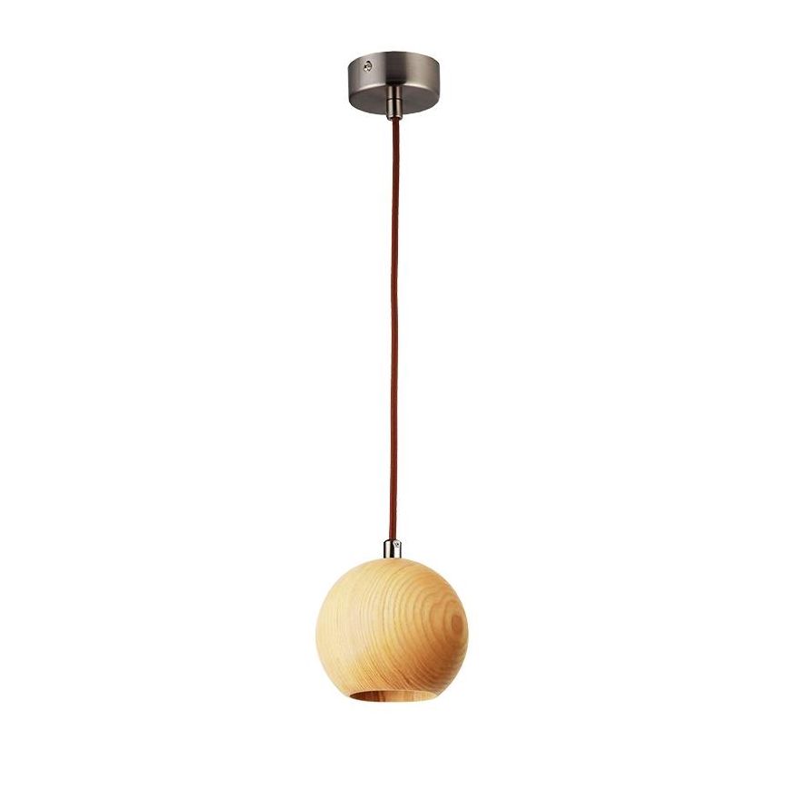 Suspension filaire 1xGU10/10W/230V frêne/bois massif marron