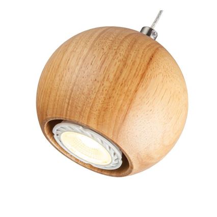 Suspension filaire 1xGU10/10W/230V frêne/bois massif marron