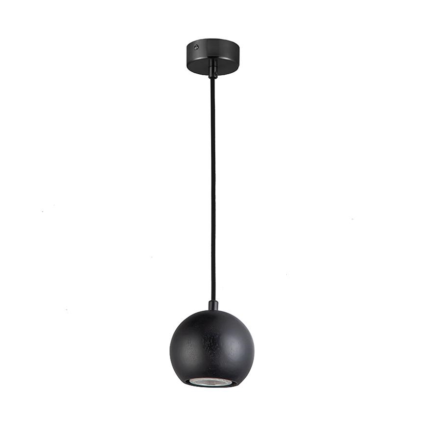 Suspension filaire 1xGU10/10W/230V frêne/bois massif noir