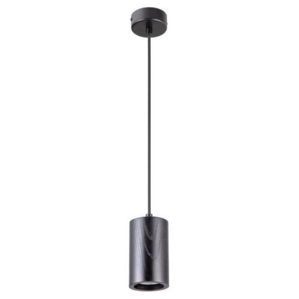 Suspension filaire 1xGU10/10W/230V frêne/bois massif noir