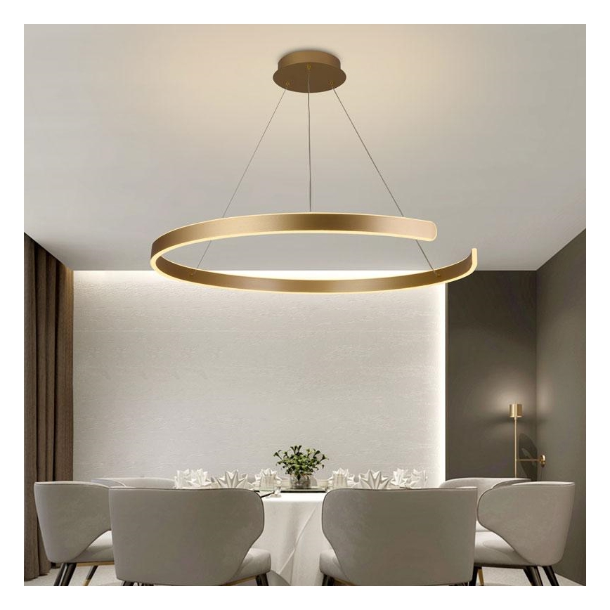 Suspension filaire à intensité variable LED/100W/230V 3000-6500K d. 80 cm + Télécommande