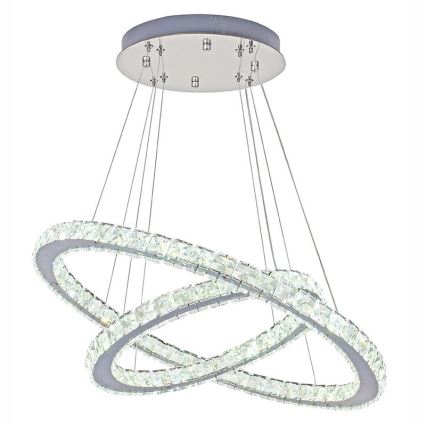 Suspension filaire à intensité variable LED/115W/230V 3000-6500K argent + Télécommande