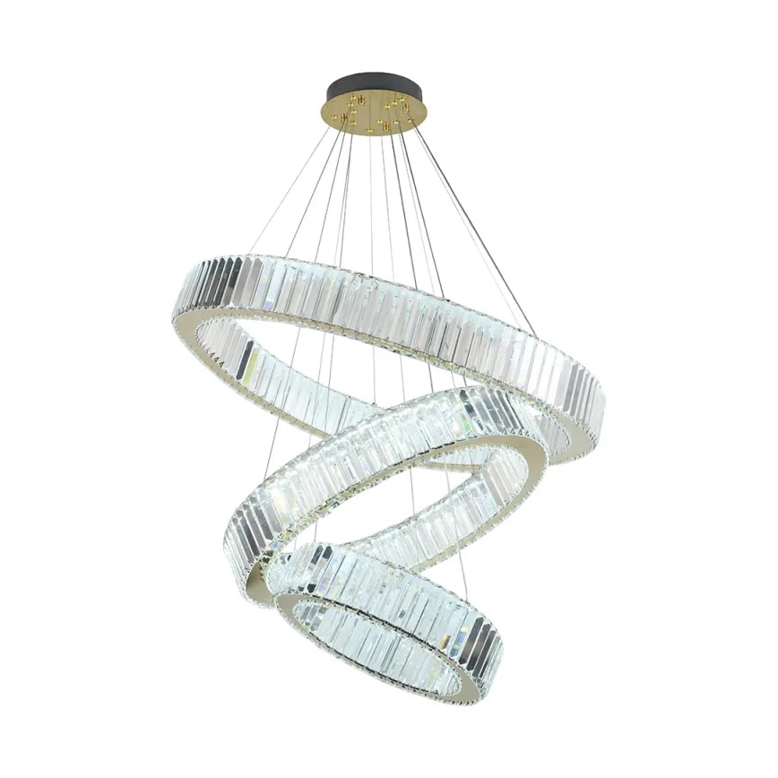 Suspension filaire à intensité variable LED/115W/230V 3000-6500K chrome/doré + Télécommande