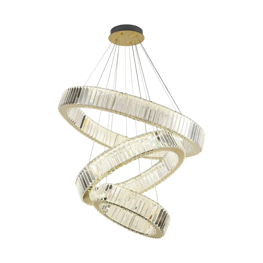 Suspension filaire à intensité variable LED/115W/230V 3000-6500K chrome/doré + Télécommande