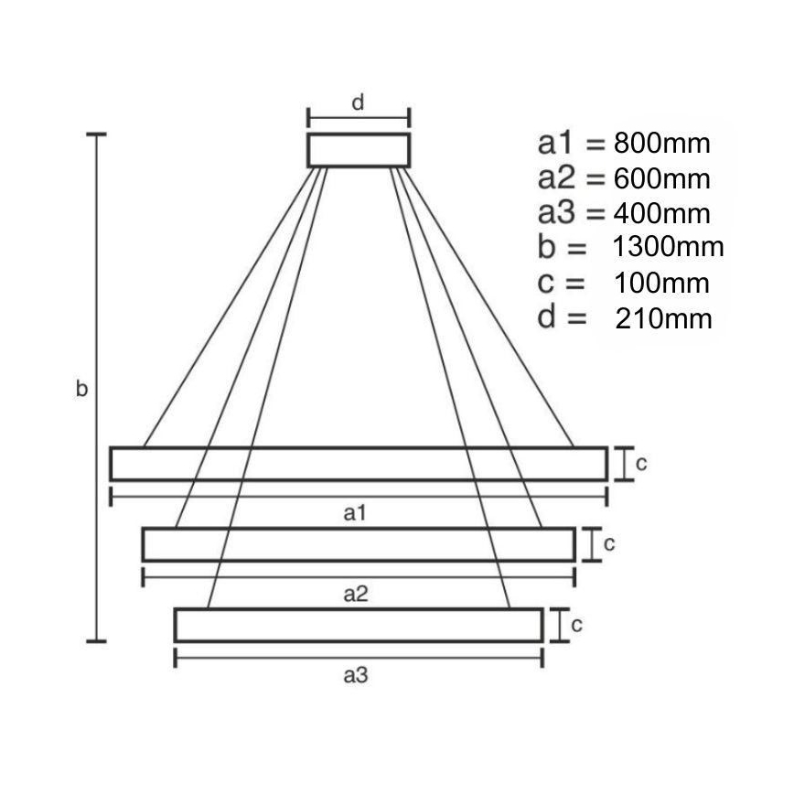 Suspension filaire à intensité variable LED/115W/230V 3000-6500K chrome/doré + Télécommande