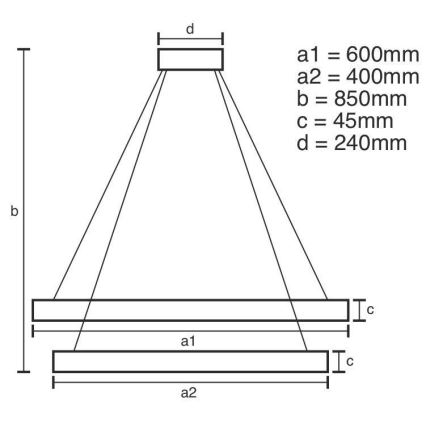 Suspension filaire à intensité variable LED/120W/230V 3000-6500K + télécommande