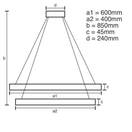 Suspension filaire à intensité variable LED/120W/230V 3000-6500K + télécommande