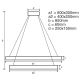 Suspension filaire à intensité variable LED/130W/230V 3000-6500K + télécommande