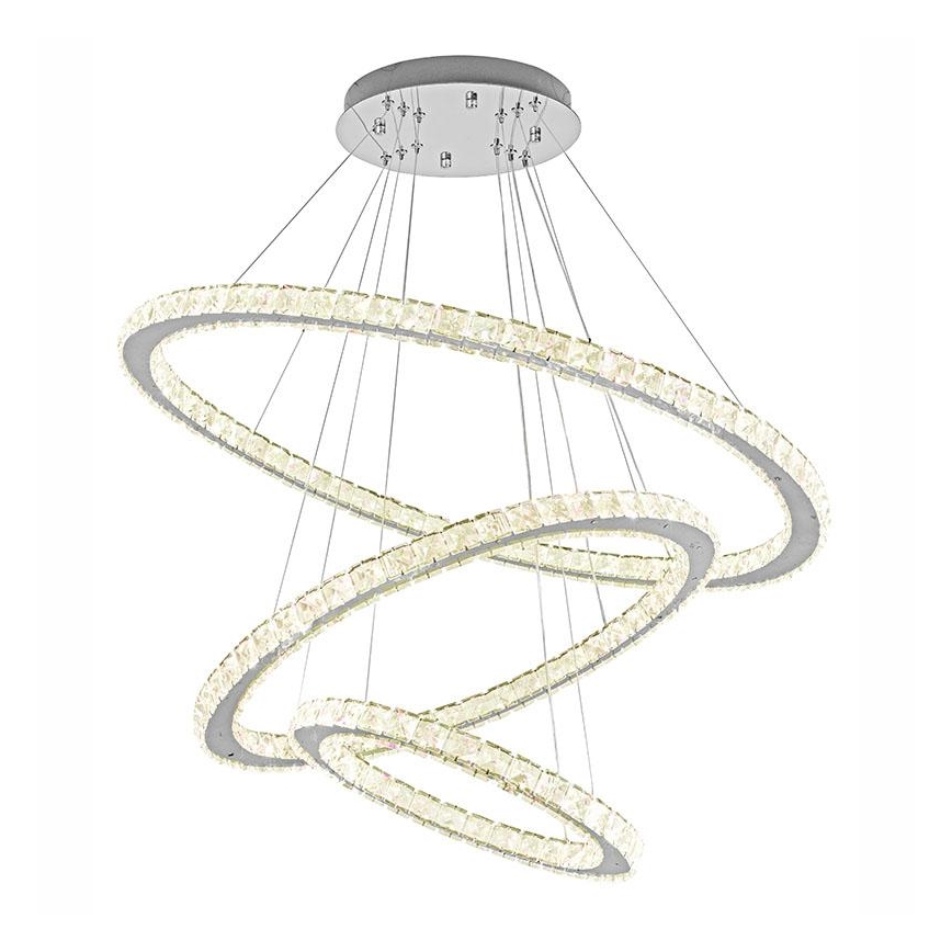 Suspension filaire à intensité variable LED/210W/230V 3000-6500K argent + Télécommande