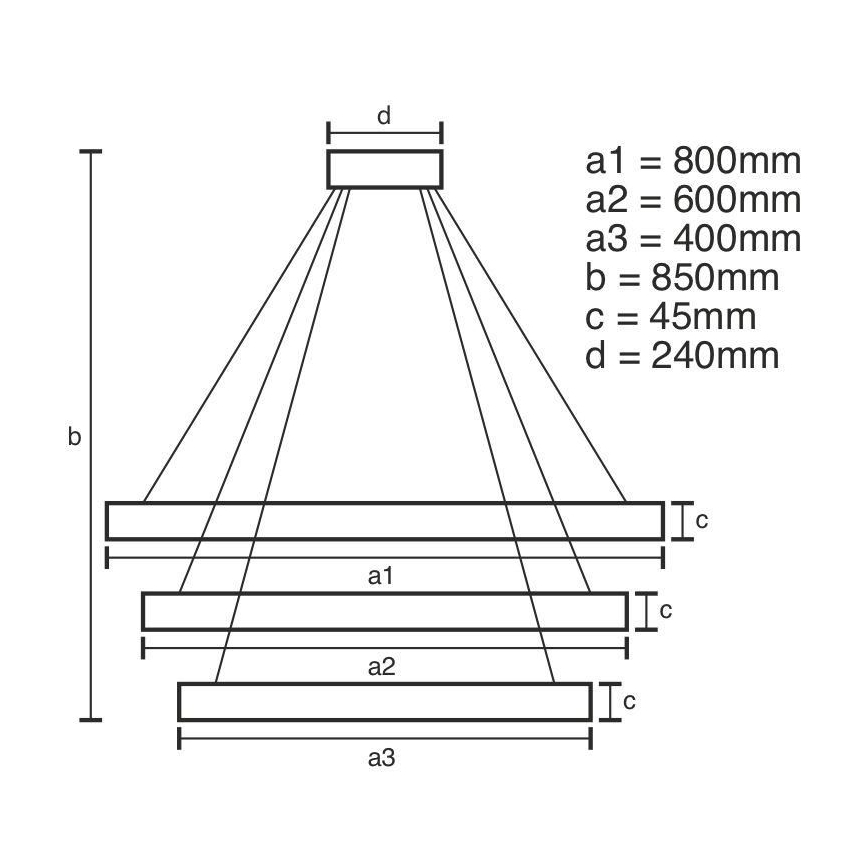 Suspension filaire à intensité variable LED/220W/230V 3000-6500K + télécommande