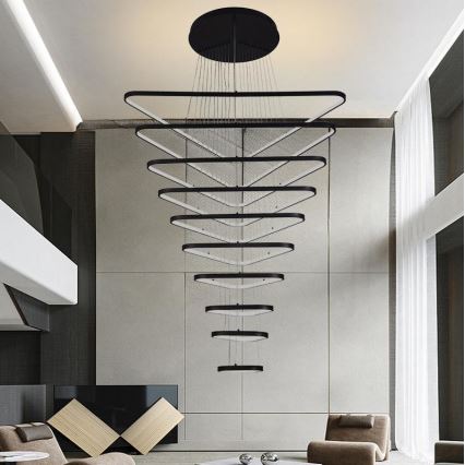 Suspension filaire à intensité variable LED/385W/230V 3000-6500K d. 100 cm + Télécommande