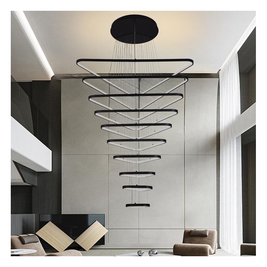 Suspension filaire à intensité variable LED/385W/230V 3000-6500K d. 100 cm + Télécommande