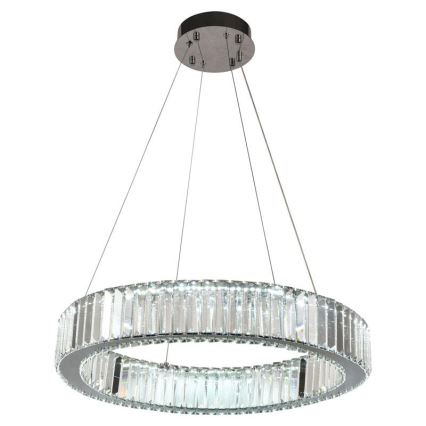 Suspension filaire en cristal à intensité variable LED/40W/230V 3000-6500K chrome brillant + télécommande